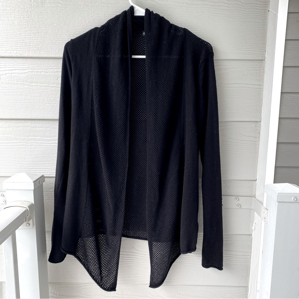 EXPRESS Black Pinhole Open Cardigan